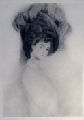 Edgar Chahine (1874-1947)etching,Simone,signed in pencil,18 x 13in.