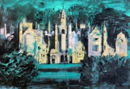 § John Piper (1903-1992)collotype,Harlaxton Manor,signed in pencil, 86/100, CCA label verso,