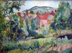 Edward Wolfe (1897-1982)oil on board,Chideock House,signed, BBC / Redfern Gallery label verso,15 x