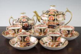A Spode Imari pattern forty three piece porcelain tea and coffee service, c.1810, each piece painted