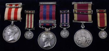 Victorian group of three medals to Commander Charles Burbank of the HEIC and Bengal Marine,
