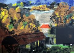 § John Piper (1903-1992)collotype,Fawley Bottom Farmhouse,`signed in pencil, 24/70, CCA label