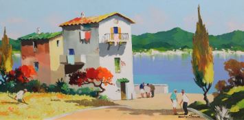 § Cecil Rochfort D`Oyly John (1906-1993)oil on canvas,Along the Spanish coast near Benidorm,signed,