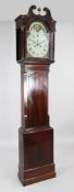 Young of Nottingham. A George III mahogany eight day longcase clock, the 13 inch arched painted dial