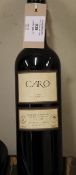 Seven bottles of Caro 2004, Domaines Lafite & Nicolas Catena, Mendoza.