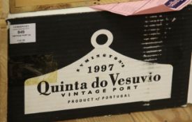 A case of six Quinta do Vesuvio vintage port 1997, high quality oak owc including information