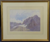 Noel Rooke (1881-1953)watercolour,Aiguille de Blaitière,10.5 x 14.5in.