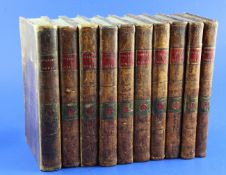 Sterne, Laurence - The Works, 10 vols, 8vo, tree calf, London 1793