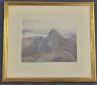 Eric Walter Powell (1886-1933)watercolour,Cuillin Ridge,signed,9 x 11.5in.