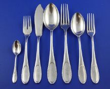 A 20th century matched part suite of German 800 standard silver cutlery, comprising forty seven