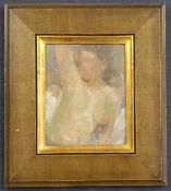 Deirdre Daines (1950-)oil on board,Female nude,signed,9 x 7in.