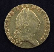 A George III 1788 gold spade guinea, (VF).