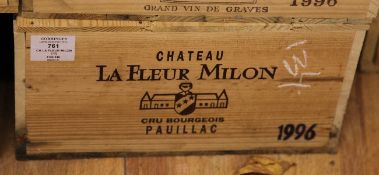 A case of twelve bottles of Chateau La Fleur Milon 1996, Pauillac, owc.