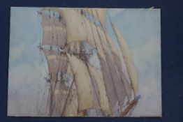 Arthur Briscoe (1873-1943)watercolour,Sails,signed and dated 1936,21.5 x 30in., unframed