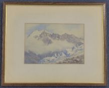 Charles Pilkington (1850-1918)watercolour,Vanoise-Grand Casse,initialled and dated 18(96),7 x 10.