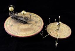 A rare George III Orrery, W & S Jones 1794, with a 1.5 inch globe with hand coloured engraved gores