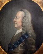 After Thomas Worlidge (1700-1766)oil on canvas,Portrait of George II,12 x 10in.