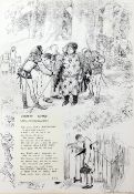 § Ernest H. Shepard (1879-1976)pen and ink,Original cartoon from the Punch Magazine `County Songs`