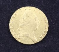 A George III 1793 gold spade half guinea, (VF).