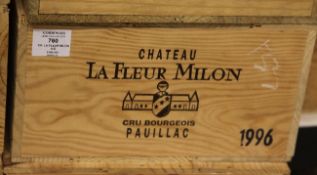 A case of twelve bottles of Chateau La Fleur Milon 1996, Pauillac, owc.