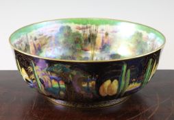 A Wedgwood Fairyland lustre Imperial bowl, 1920`s, designed by Daisy Makeig-Jones, the interior