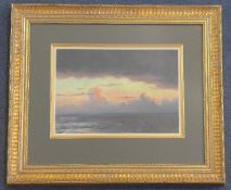 Frederick R. Fitzgerald (1897-1939)oil on board,Sunset over the sea,signed,6.75 x 9.75in.