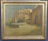 Matthew Rodway Leeming (1875?1956)oil on canvas,Spanish hilltop town,signed and dated 1945,24.5 x