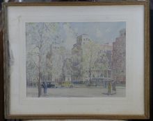 E M Garnetpencil and watercolour,The Grosvenor Park Hotel, Knightsbridge,signed in pencil,13.5 x