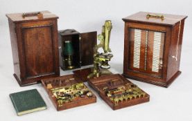 A good Smith Beck & Beck `Large and Best` No.1 model lacquered binocular microscope, c.1860,