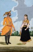 19th Century Indian Schoolpair of gouaches,`A sepoy in company`s service` and `A gentleman of the