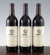 Three bottles of Stag`s Leap Wine Cellars SLV 2005, Napa Valley.