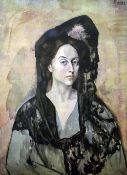 § After Pablo Picassooffset colour lithograph,`Madame Ricardo Canals`,edition of 60, signed in