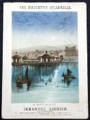 Sheet Musiccolour lithographThe Brighton Quadrille, complete with a moonlit view of the new pier on