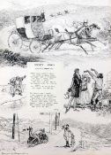 § Ernest H. Shepard (1879-1976)pen and ink,Original cartoon from the Punch Magazine `County Songs`