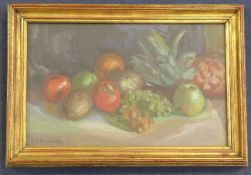 Keith Baynes (1887-1976)oil on canvas,Still life of fruit,signed and dated 1924,10 x 16in.