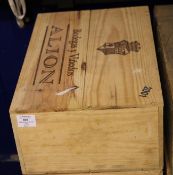 A case of twelve bottles of Vega Sicilia Alion 2001, Ribera del Duero, owc.