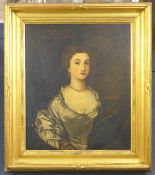 18th Century English Schooloil on canvas,Portrait of Dame Mary Yate, Foundress of Thebes