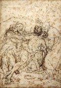 Attributed to Giovanni Battista Rovere (1561-1627)brown ink and wash,The Pieta,By repute from the