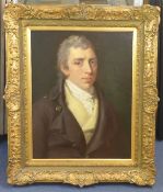 Early 19th century English Schooloil on canvas,Portrait of a gentleman,24 x 18.5in.