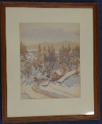 Victor Coverley-Price (1901-1988)watercolour,Near Engelberg, Switzerland,signed,13.5 x 11in.