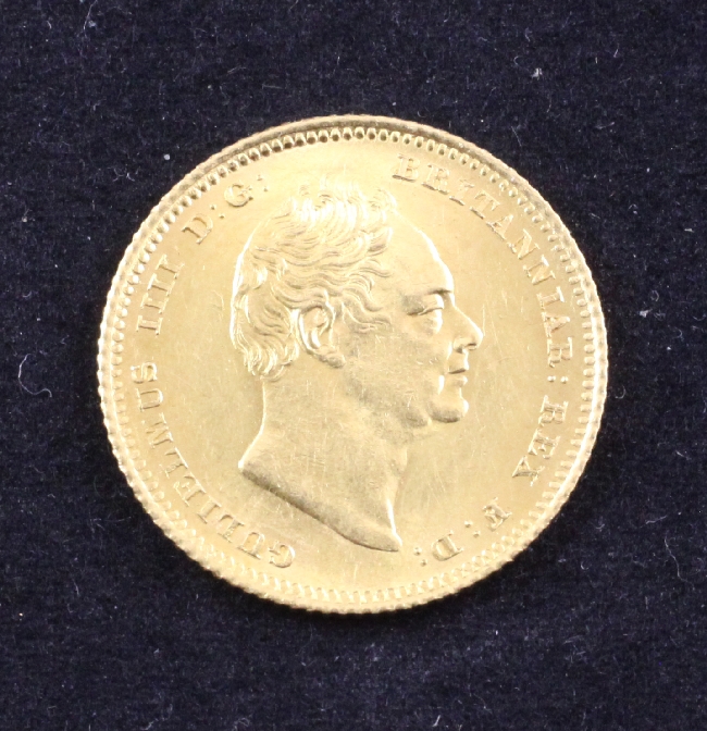 A William IV 1835 gold half sovereign, (Nr UNC).