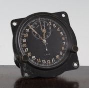 A WWII RAF Smith`s Jaegar Le Coultre Time of Trip Aircraft cockpit clock, the dial marked no.2894/