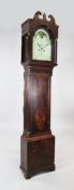 Richards Sims, Walford. A George III mahogany eight day longcase clock, the 12 inch arched painted