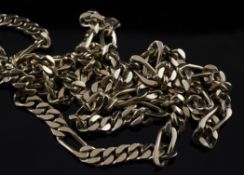 A 14ct gold curb link necklace, 77 grams, 29.5in.