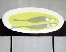 William Scott (1913-1989)proof colour lithograph,`Two Fish`.initialled in the print,15 x 19.5in.,