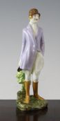 A rare Royal Doulton figure, `The Hunts Lady` c.1926, pre-HN number, green printed Royal Doulton