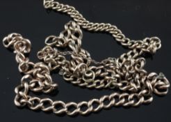 Three 9ct gold curb links bracelets, all a.f., gross weight 35.1 grams.