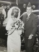 Reggie and Frances Kray - a set of four black and white wedding photographs, 20 April 1965, three