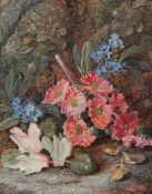 Vincent Clare (1855-1930)pair of oils on canvas,Still lifes of blossom and fruit,signed,10 x 8in.
