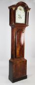 William Strickland, Tenterden. A Regency mahogany eight day longcase clock, the 12 inch arched